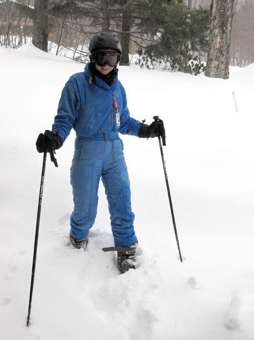 one piece 80s electric blue ski suit