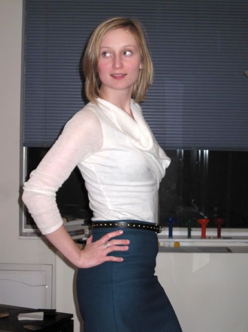 J. Crew wool skirt side view