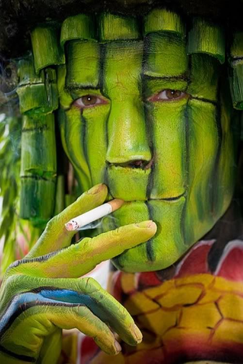  Extreme Face Painting. Body Art Beyond The Flower On A Cheek