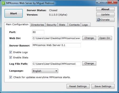 MPKosmos Web Server MPKosmos Web Server