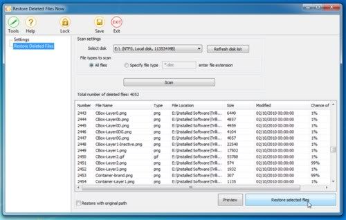 Restore Deleted Files Now Restore Deleted Files Now