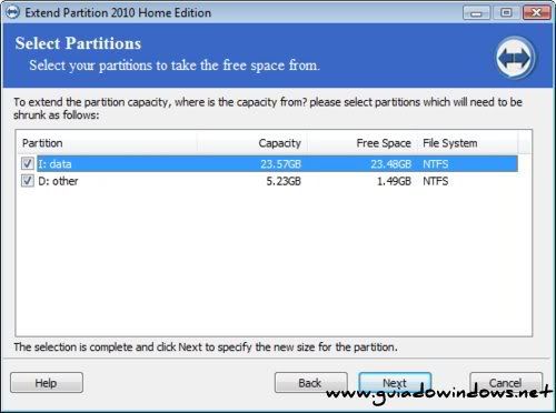 Extended Partition