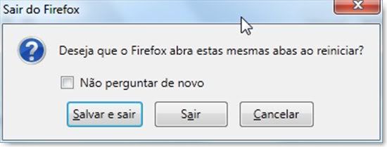 Como ativar o Salvar e Sair abas no Firefox 4