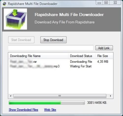 RapidShare Multi File Downloader