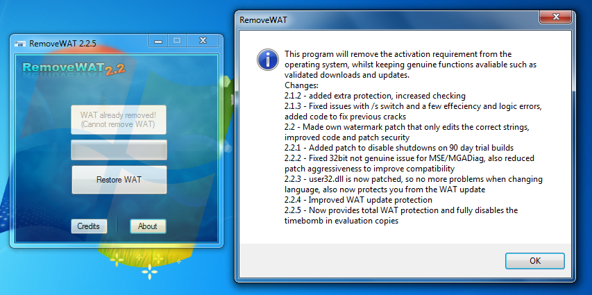 Remove Wat V2 2 6 Windows 7 Activation Total Wat Protective Clothing