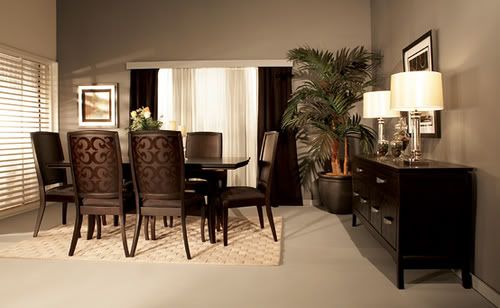 Some examples of designer dining room furniture, the use of different style