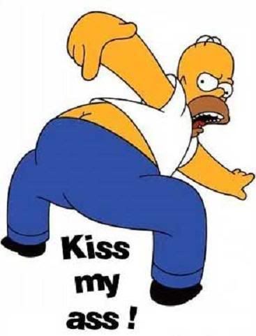 homer simpson kiss my ass