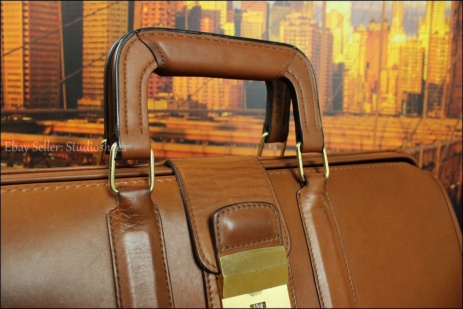 COACH American Tan Leather Doctor Lawyer Attorney Gladstone Briefcase