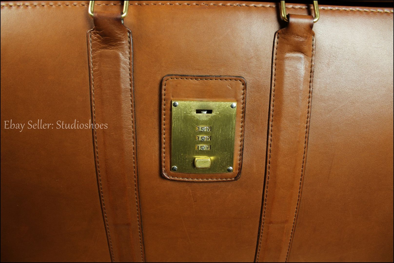 COACH American Tan Leather Doctor Lawyer Attorney Gladstone Briefcase