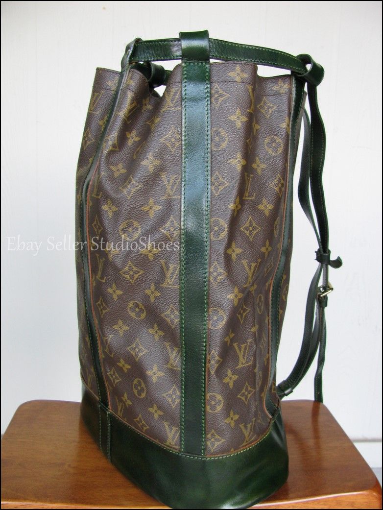 Authentic LOUIS VUITTON Duffle LV Monogram Emerald Backpack Sling Bag Gym Mens | eBay