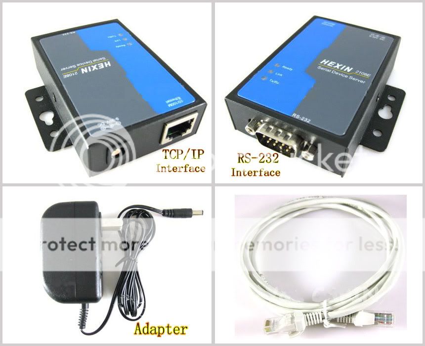 RS232 to TCP/IP Ethernet Serial Server Converter Device  