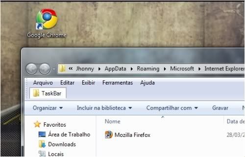 modificar ícones da Barra de tarefas