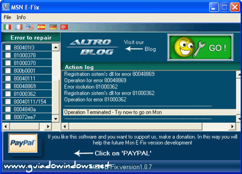 Corrigir Erros no MSN/Windows Live Messenger