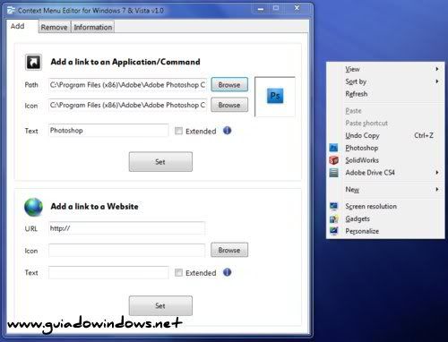 Context Menu Editor for Vista and 7 Context Menu Editor for Vista and 7
