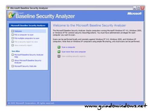 Microsoft Baseline Security Analyzer Microsoft Baseline Security Analyzer
