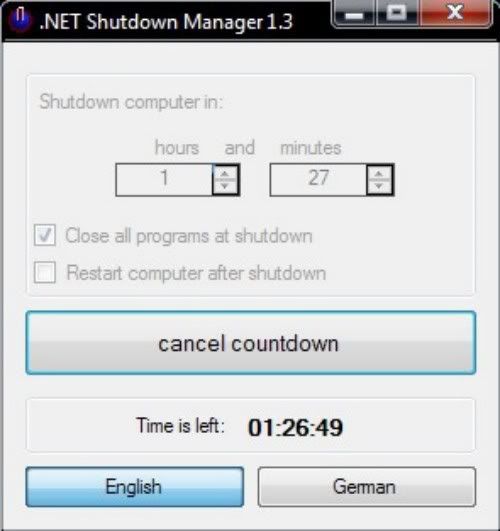 .NET Shutdown Manager .NET Shutdown Manager