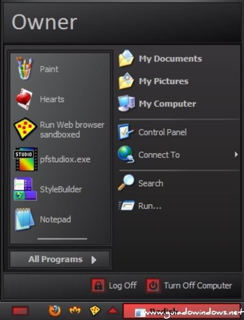 Tema preto e vermelho para o Windows XP Tema preto e vermelho para o Windows XP