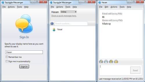 Squiggle LAN Messenger Squiggle LAN Messenger