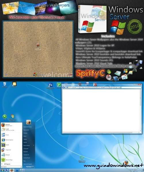 Tema do Windows Server 2010 para o XP Tema do Windows Server 2010 para o XP