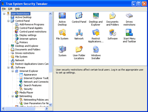 True System Security Tweaker True System Security Tweaker