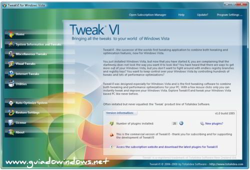 TweakVI Basic Edition TweakVI Basic Edition