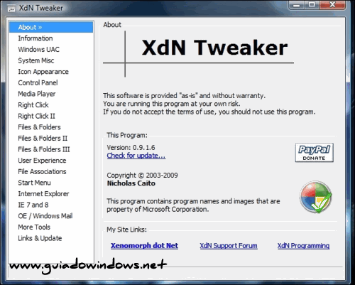 XdN Tweaker XdN Tweaker