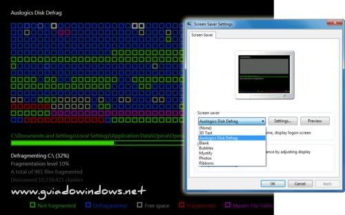 Auslogics Disk Defrag Screen Saver Auslogics Disk Defrag Screen Saver