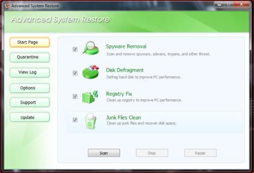 Advanced System Restore Advanced System Restore