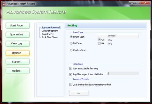 Advanced System Restore Advanced System Restore