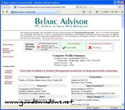 Belarc Advisor