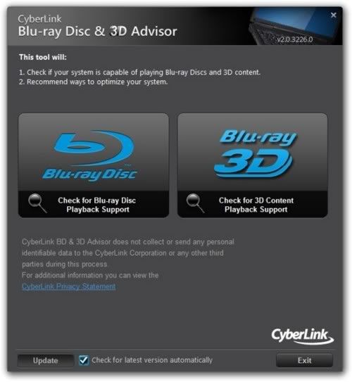 CyberLink BD & 3D Advisor CyberLink BD & 3D Advisor