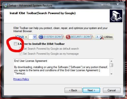 Advanced System Restore Advanced System Restore