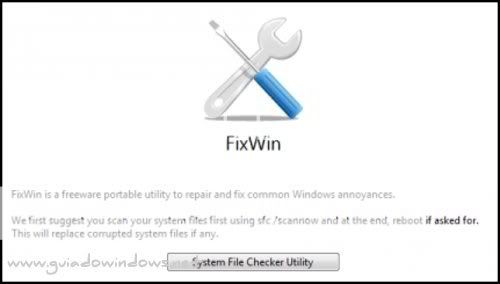 fixwin utility ver 1.3