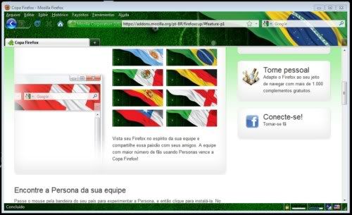 Tema da Copa do Mundo 2010 para o Firefox Tema da Copa do Mundo 2010 para o Firefox