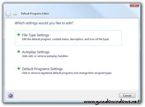 Default Programs Editor Default Programs Editor