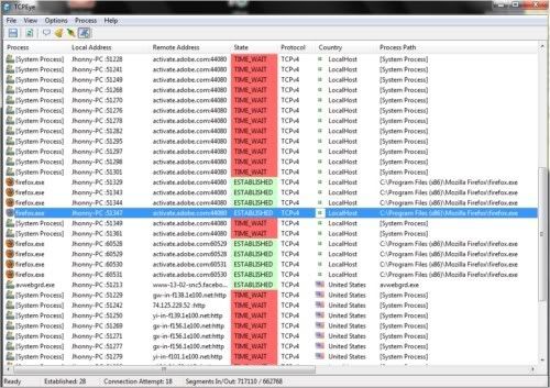 Como saber quais programas estão usando a internet