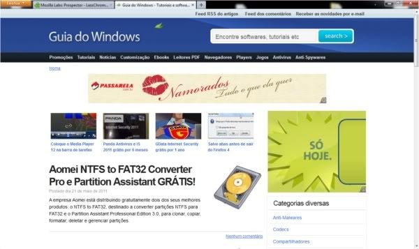 Como esconder a barra de endereços do Firefox Como esconder a barra de endereços do Firefox