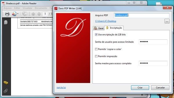 Como criar PDF protegido Como criar PDF protegido