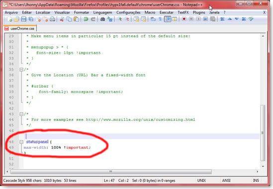 Como exibir a URL completa no Firefox 4 Como exibir a URL completa no Firefox 4