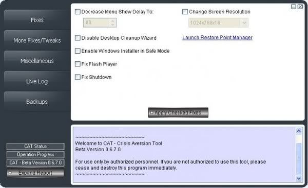 Crisis Aversion Tool Crisis Aversion Tool