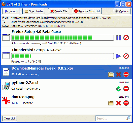 Download Manager Tweak Download Manager Tweak