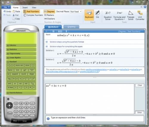 Microsoft Mathematics Microsoft Mathematics