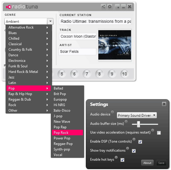 Radio Tuna Desktop Radio Tuna Desktop