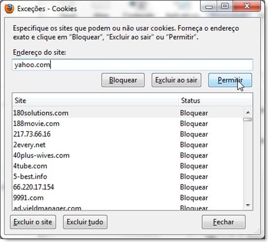 Como apagar automaticamente os cookies do Firefox ao fechar