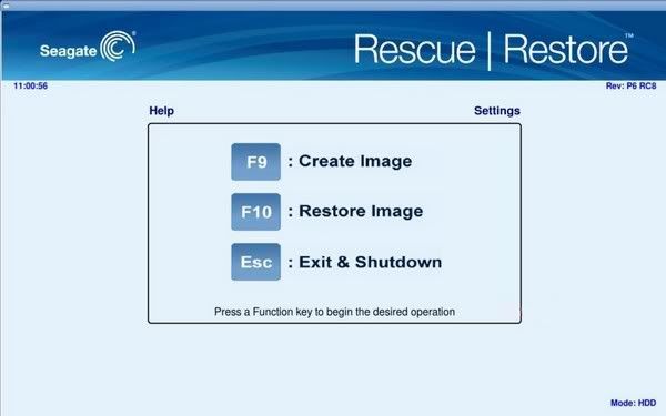 Seagate Rescue Restore Seagate Rescue Restore