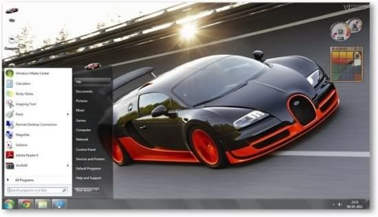 Tema Bugatti Veyron para o Windows 7