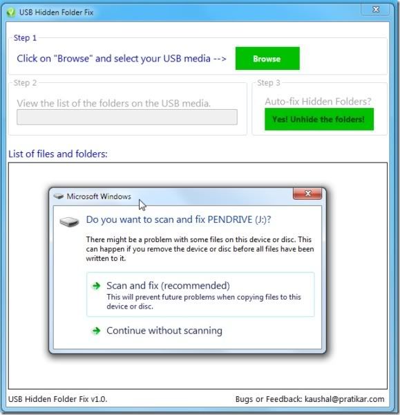 USB Hidden Folder Fix USB Hidden Folder Fix