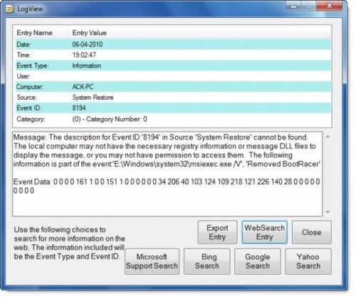Windows Event Viewer Plus Windows Event Viewer Plus