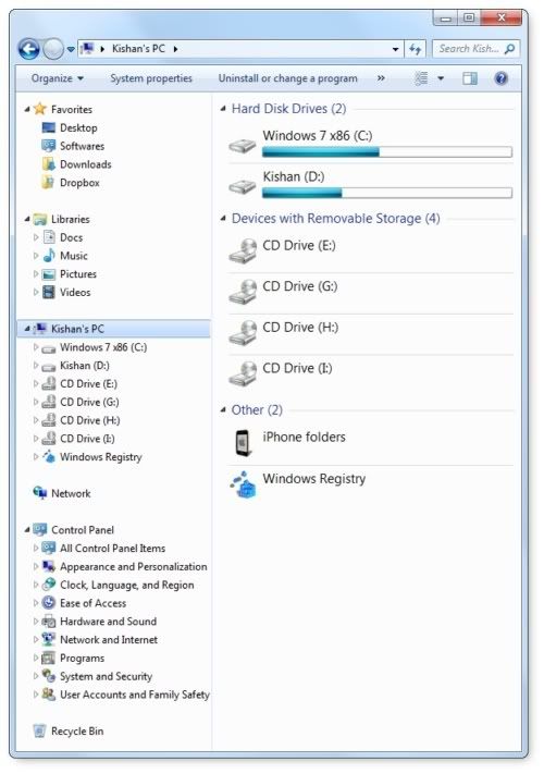 Windows 7 Navigation Pane Customizer Windows 7 Navigation Pane Customizer