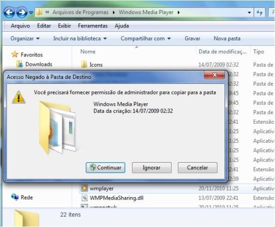 Windows Media Player 12 na barra de tarefas Windows Media Player 12 na barra de tarefas